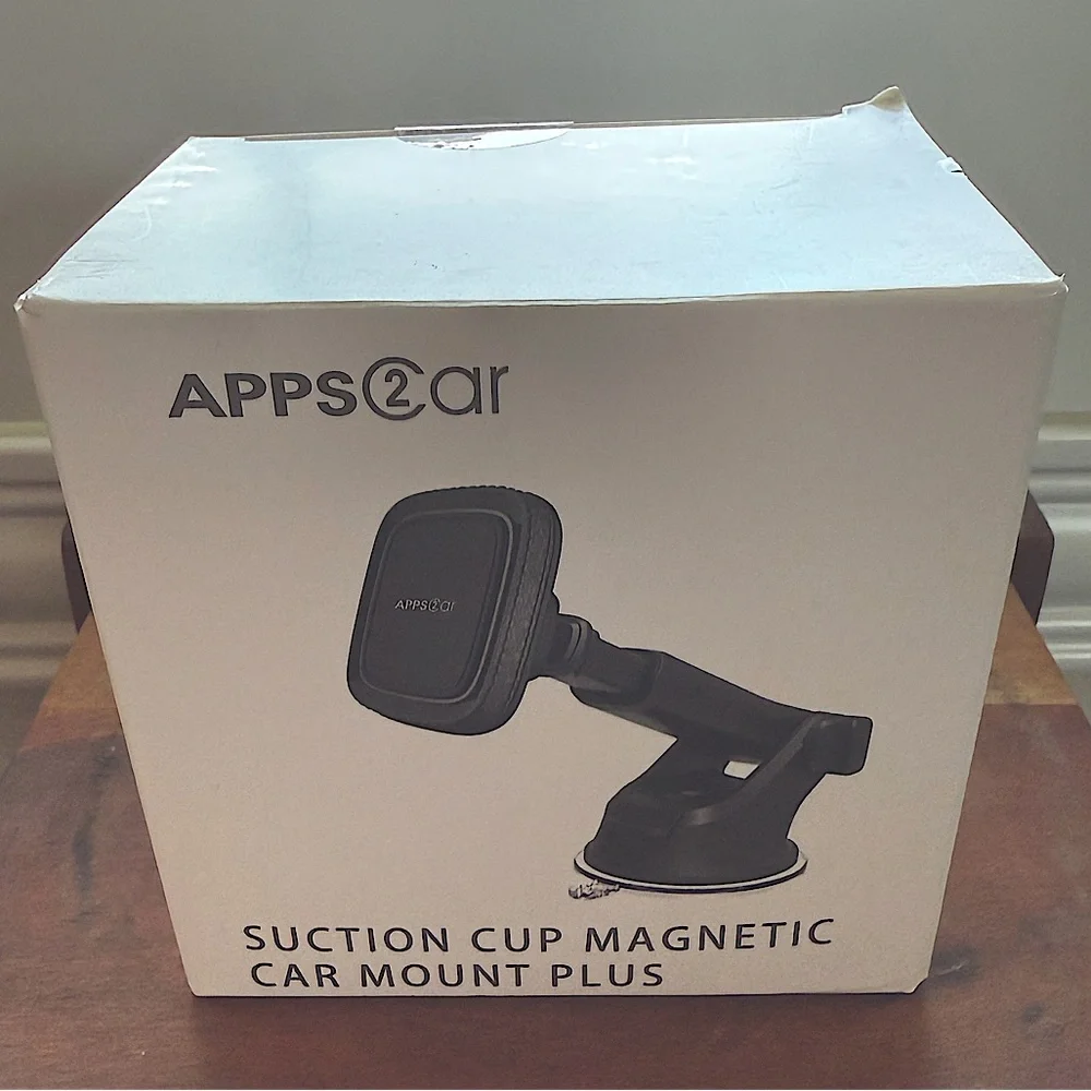 Magnetic Suction Cup Phone Mount Plus for Car (Black) — Apps2Car - Picture 3 of 16